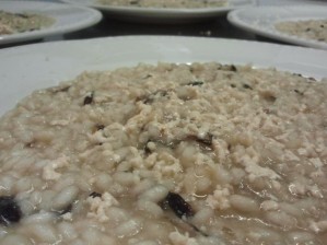 risotto al radicchio e mandorlato